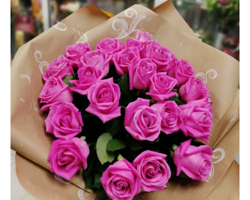 25 розовых роз Эквадор